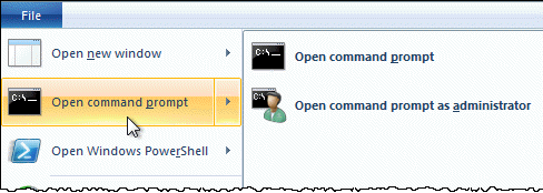 Open Windows 8 CLI from File menu dialog